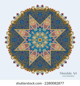 Mandala Art. Vintage decorative elements. Oriental pattern, vector illustration. Islamic, Arabic Design.