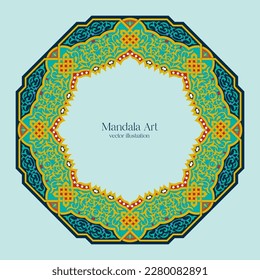Mandala Art. Vintage decorative elements. Oriental pattern, vector illustration. Islamic, Arabic Design.
