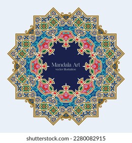Mandala Art. Vintage decorative elements. Oriental pattern, vector illustration. Islamic, Arabic Design.