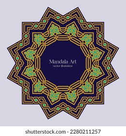 Mandala Art. Vintage decorative elements. Oriental pattern, vector illustration. Islamic, Arabic Design.
