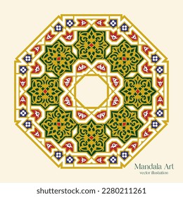 Mandala Art. Vintage decorative elements. Oriental pattern, vector illustration. Islamic, Arabic Design.