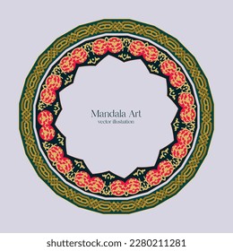 Mandala Art. Vintage decorative elements. Oriental pattern, vector illustration. Islamic, Arabic Design.