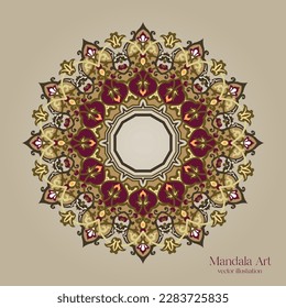 Mandala Art. Vintage decorative elements. Oriental pattern, vector illustration. Islamic, Arabic Design.
