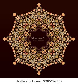 Mandala Art. Vintage decorative elements. Oriental pattern, vector illustration. Islamic, Arabic Design.