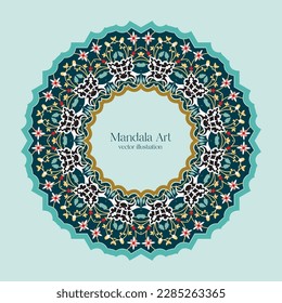 Mandala Art. Vintage decorative elements. Oriental pattern, vector illustration. Islamic, Arabic Design.