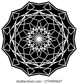 Mandala Art Vintage Vector Style Plain Stock Vector (Royalty Free ...