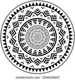 Mandala art in white background