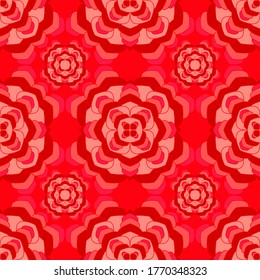Mandala artistic seamless pattern. Floral persian motif vector design. Abstract flower chakra tile ornament. Ethnic floral fashion print. Endless medallion wrapping seamless pattern.