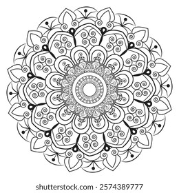 Mandala arts, Flower Mandala design, Vector design