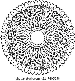 Obra de arte de Mandala en color blanco y negro, decoración, adornos, 