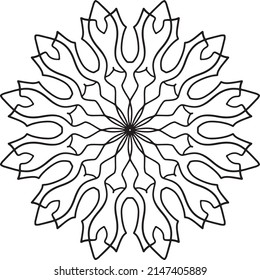 Obra de arte de Mandala en color blanco y negro, decoración, adornos, 