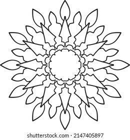 Mandala artwork black and white coloring, decoration, ornaments, 