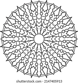 Mandala artwork black and white coloring, decoration, ornaments, 
