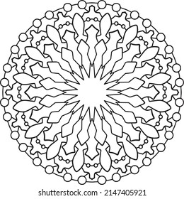 Mandala artwork black and white coloring, decoration, ornaments, 
