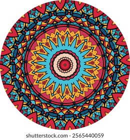 Mandala Artwork with Bold and Bright Color Schemes