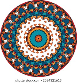 Mandala Artwork with Bold and Bright Color Schemes