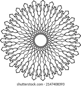 Mandala artwork for designing, coloring, black and white art