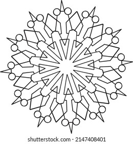 Mandala-Kunstwerke für Design, Färbung, Schwarz-Weiß-Kunst
