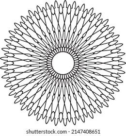 Mandala-Kunstwerke für Design, Färbung, Schwarz-Weiß-Kunst