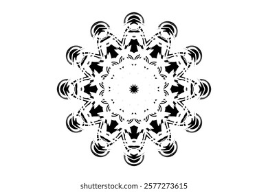 Mandala Artwork Featuring Sunburst Motif and Sacred Geometric Layers	
