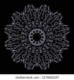 Mandala artwork flora design pattern, border line yoga style wallpaper flower abstract henna