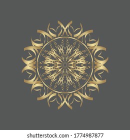 dibujos animados de mandala logo moda motivo ornamento ilustración vectorial luz oscura patrón arte diseño de oro abstracto círculo estilo étnico estilo esotérico forma de plantilla artística tatuaje textura estrella de moda