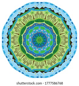 mandala artwork with modern details 