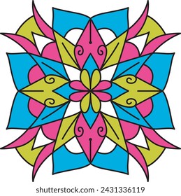 Mandala artwork in natural colour