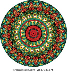 Mandala Artwork with Repeating  Shapes