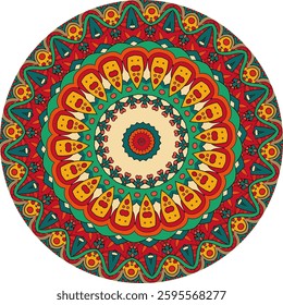 Mandala Artwork with Repeating Shapes