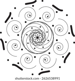 Mandala artwork vector for boho themes, relaxation, or spiritual use.