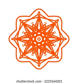 mandala-asiatische religiöse Ornament-Vektorgrafik