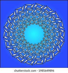 mandala with azure and blue gradient. ornament for wallpapers and backgrounds.