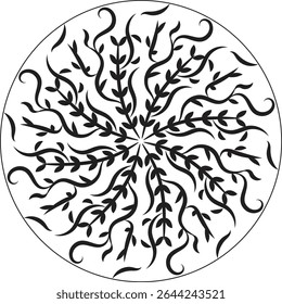 Mandala Background, Beautiful Mandala Design, Black and white mandala