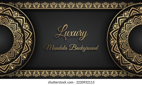 fondo mandala, negro y oro