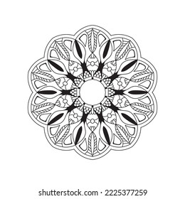 Mandala background black and white design concept