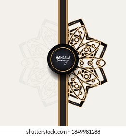 el mandala, de color blanco y dorado, es único y lujoso