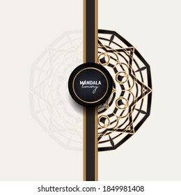 el mandala, de color blanco y dorado, es único y lujoso