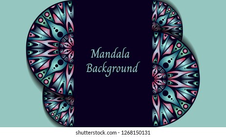 Mandala background blue