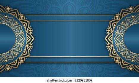 fondo mandala, azul y oro