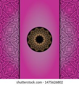 Mandala background for book cover,  invitation. Vector illustration