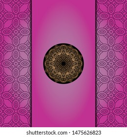 Mandala background for book cover,  invitation. Vector illustration