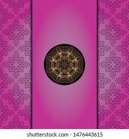 Mandala background for book cover,  invitation. Vector illustration