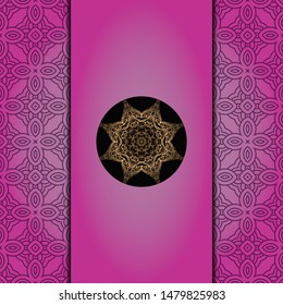 Mandala background for book cover,  invitation. Vector illustration