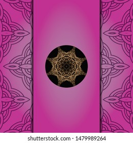 Mandala background for book cover,  invitation. Vector illustration