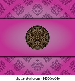 Mandala background for book cover,  invitation. Vector illustration