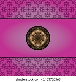 Mandala background for book cover,  invitation. Vector illustration