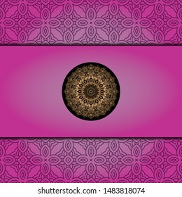 Mandala background for book cover,  invitation. Vector illustration