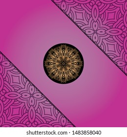 Mandala background for book cover,  invitation. Vector illustration