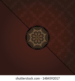 Mandala background for book cover,  invitation. Vector illustration